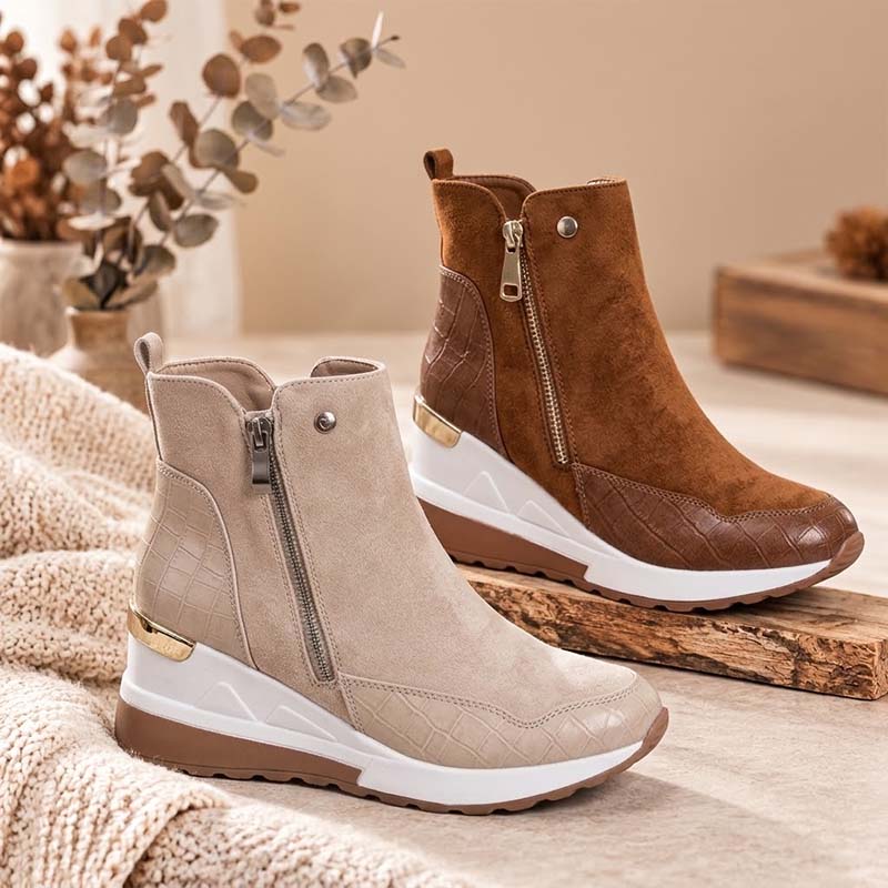 🔥 LETZTER TAG: 80 % RABATT | Orthopädische, wasserdichte Leder-Schneestiefel mit Wollfutter