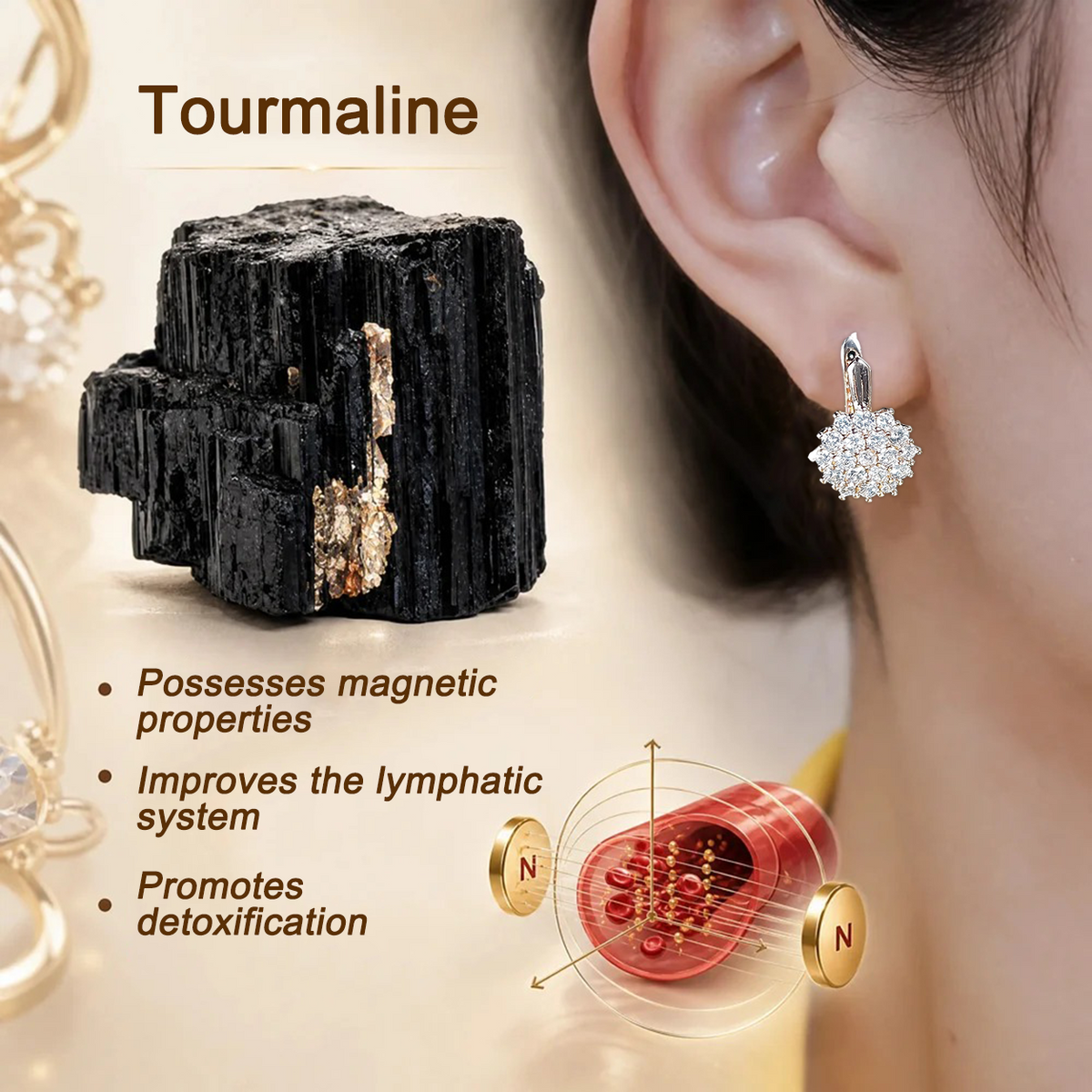 [Special Offer - Save 49% Today 🔥] ✨ Germanium & Magnesium Earrings – Lymphatic Support & Magnetic Therapy
