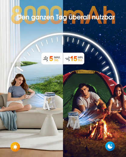 ❄️ BVJ Portable Misting Fan with 600ml Water Tank | ❄️Up to 30H Battery Life • USB Rechargeable • Quiet & Compact | Perfect for Home, Office, Camping & Travel