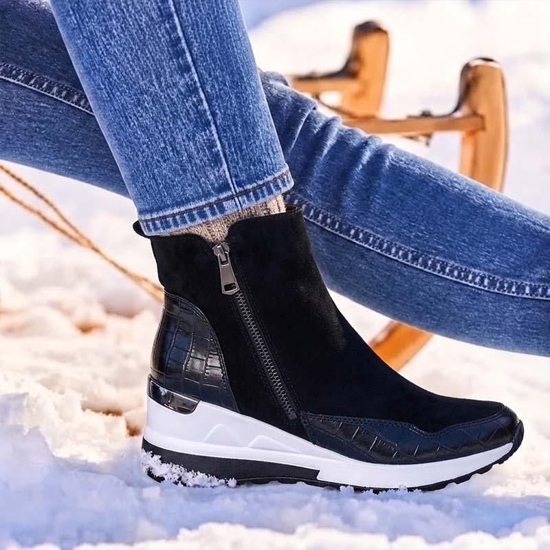 🔥 LETZTER TAG: 80 % RABATT | Orthopädische, wasserdichte Leder-Schneestiefel mit Wollfutter