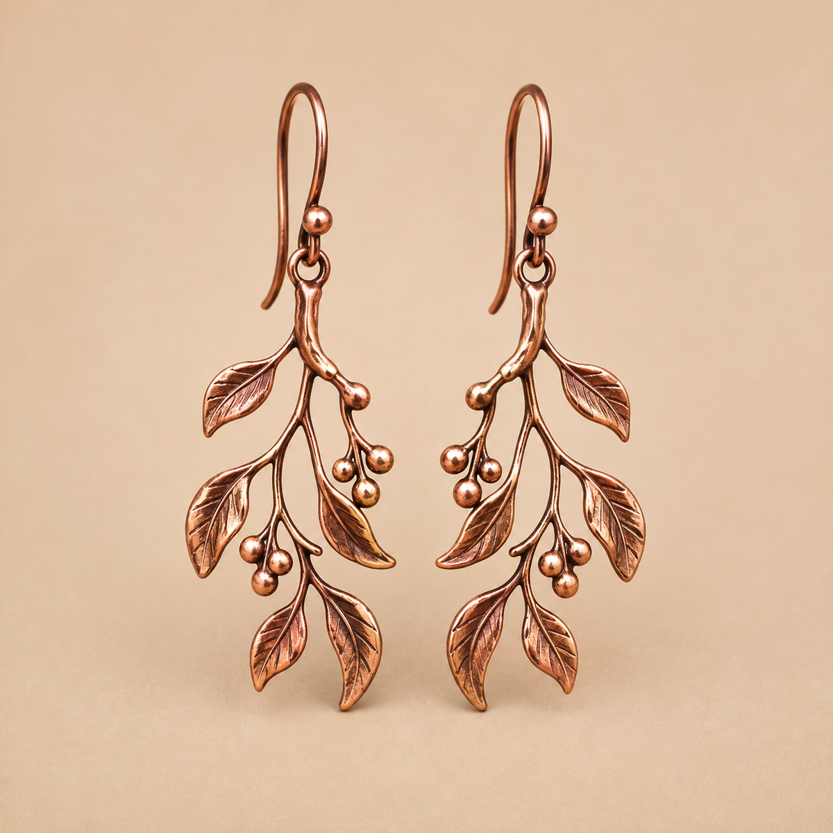 Westmerry® Botanical Branch Copper Drop Earrings