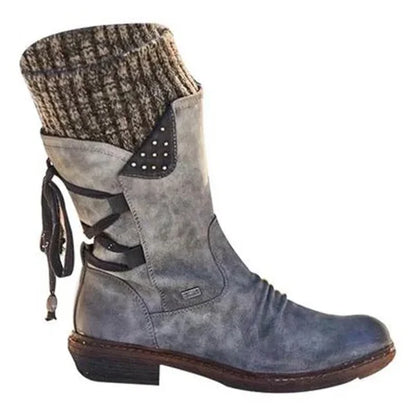 🔥 LETZTER TAG – 80 % RABATT 🔥 Damen Winterstiefel mit orthopädischer Unterstützung, Schleifendetail & warmer Wollfütterung