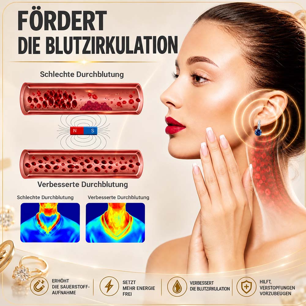 [Sonderangebot – Heute 49% sparen 🔥] ✨ Germanium- & Magnesium-Ohrringe – Lymphunterstützung & Magnettherapie