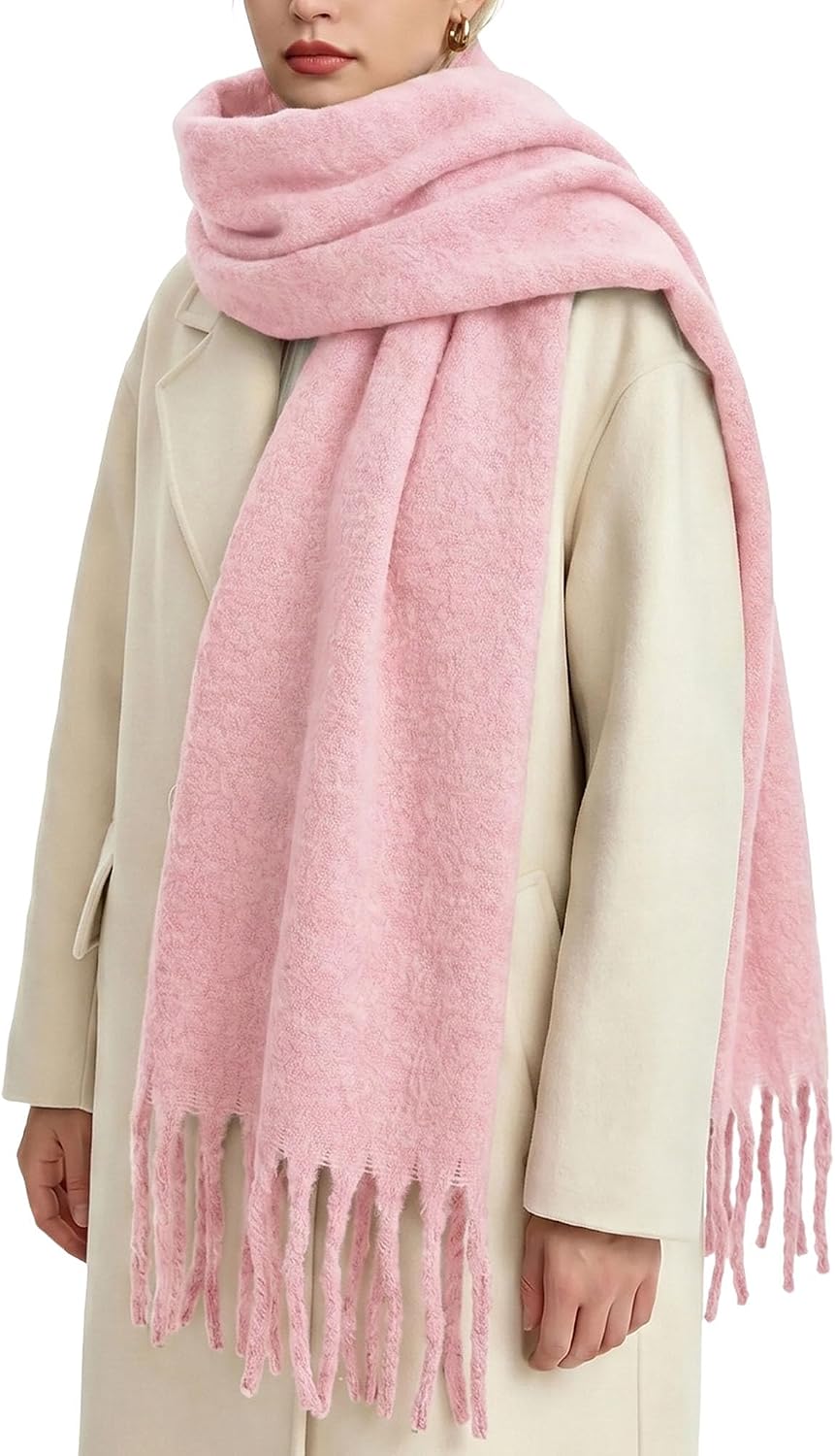 Oversized-Winterschal für Damen – weich, warm & kuschelig mit Quasten