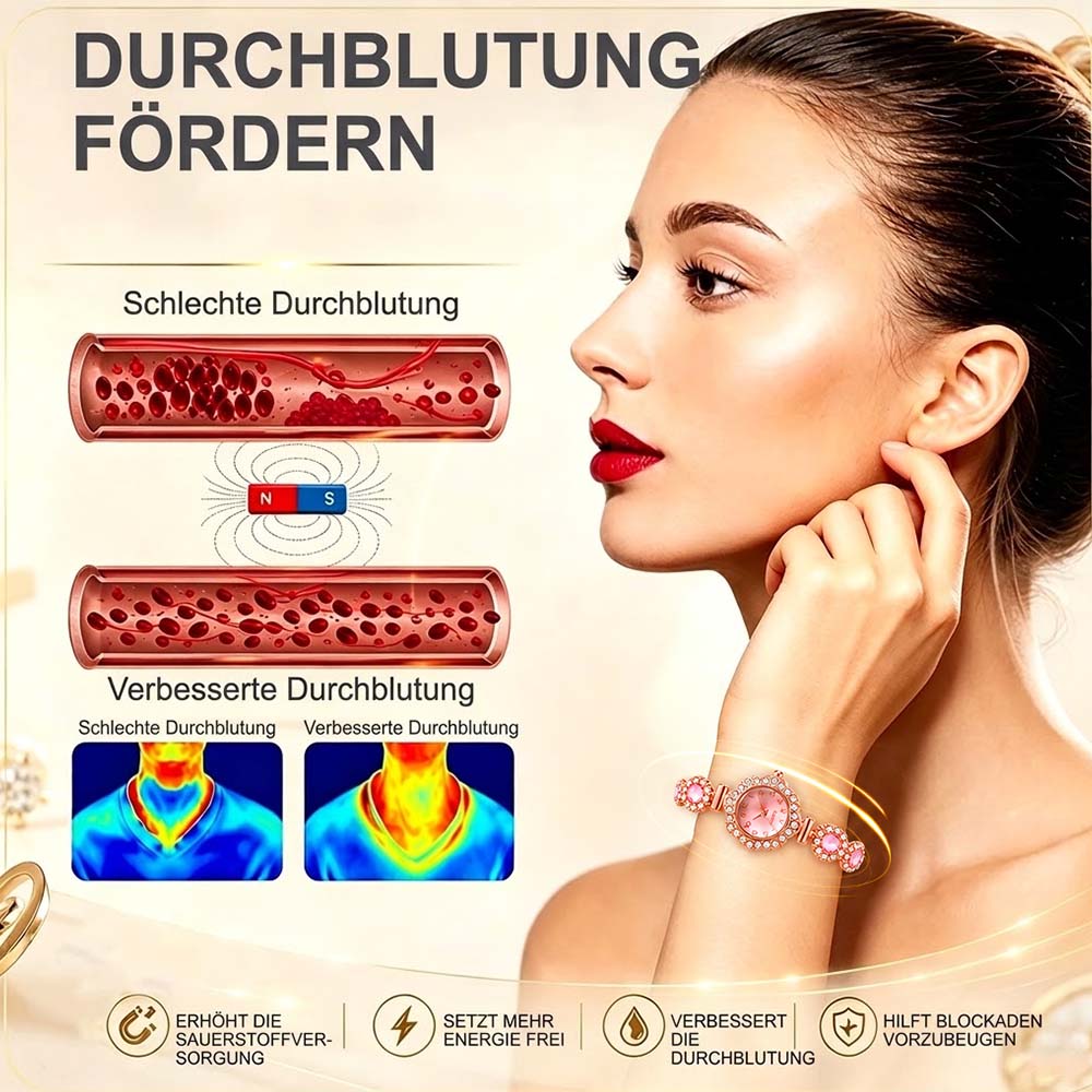 [Sonderangebot – Heute 49% sparen 🔥] Lymphsystem Germanium-Magnetarmbanduhr – Sonderangebot