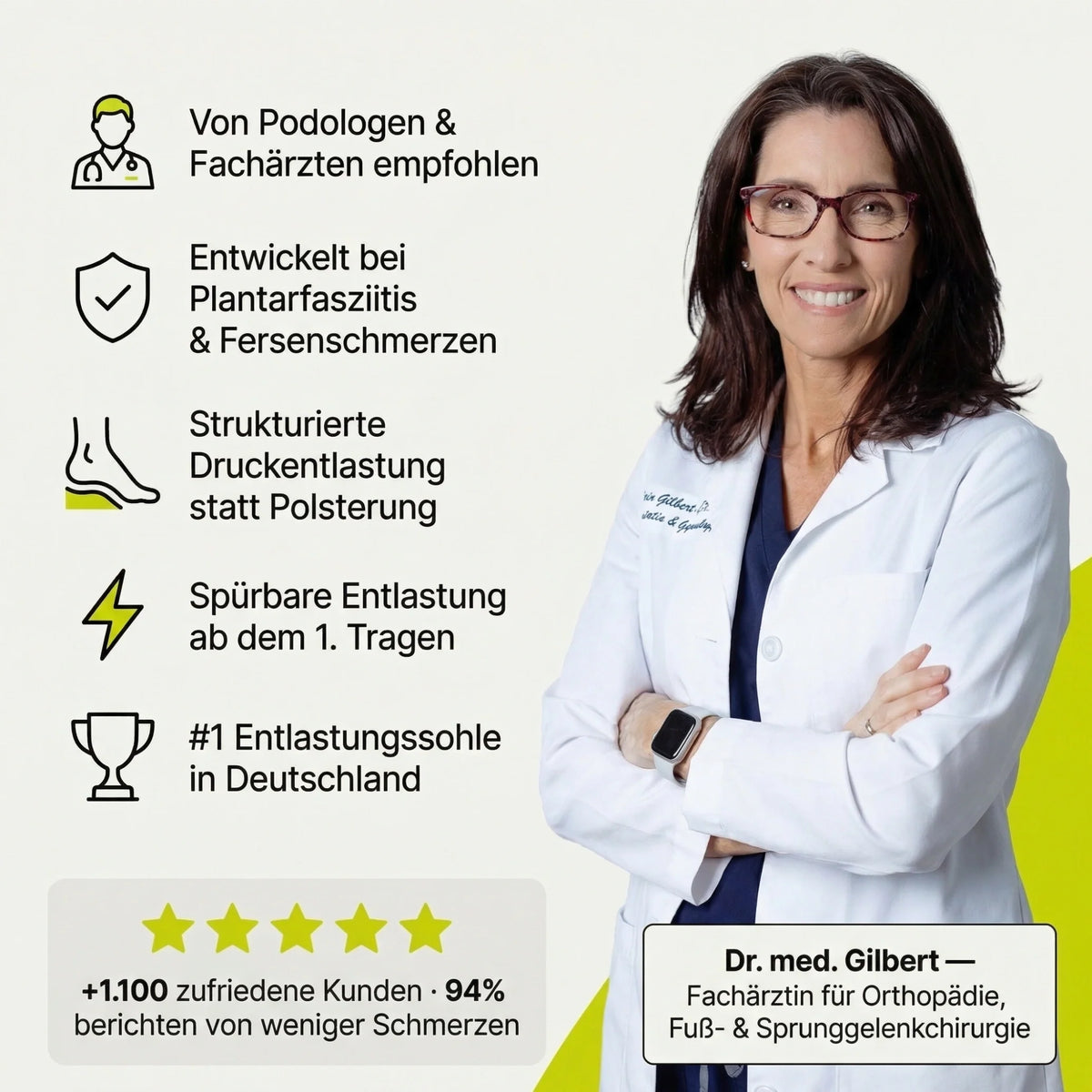 Entlastungssohlen bei Fersenschmerzen & Plantarfasziitis