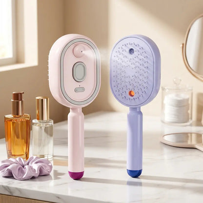 Multi-Functional Hair Mist Spray Comb - Portable Detangling & Hydrating Mist Brush