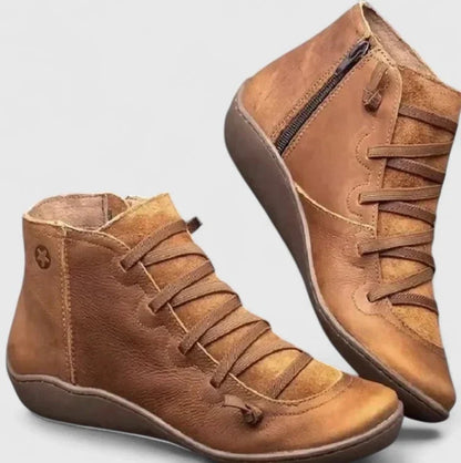 🔥 Letzter Tag: 50 % Rabatt – Wasserdichte orthopädische Damen-Lederstiefeletten