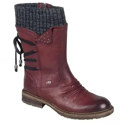🔥 LETZTER TAG – 80 % RABATT 🔥 Damen Winterstiefel mit orthopädischer Unterstützung, Schleifendetail & warmer Wollfütterung