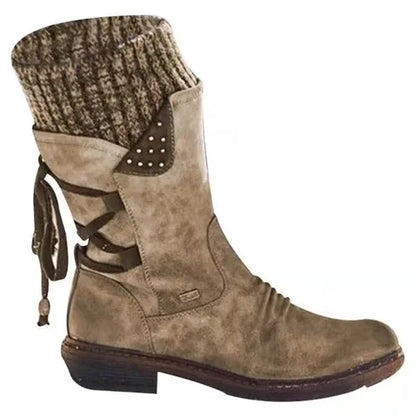 🔥 LETZTER TAG – 80 % RABATT 🔥 Damen Winterstiefel mit orthopädischer Unterstützung, Schleifendetail & warmer Wollfütterung