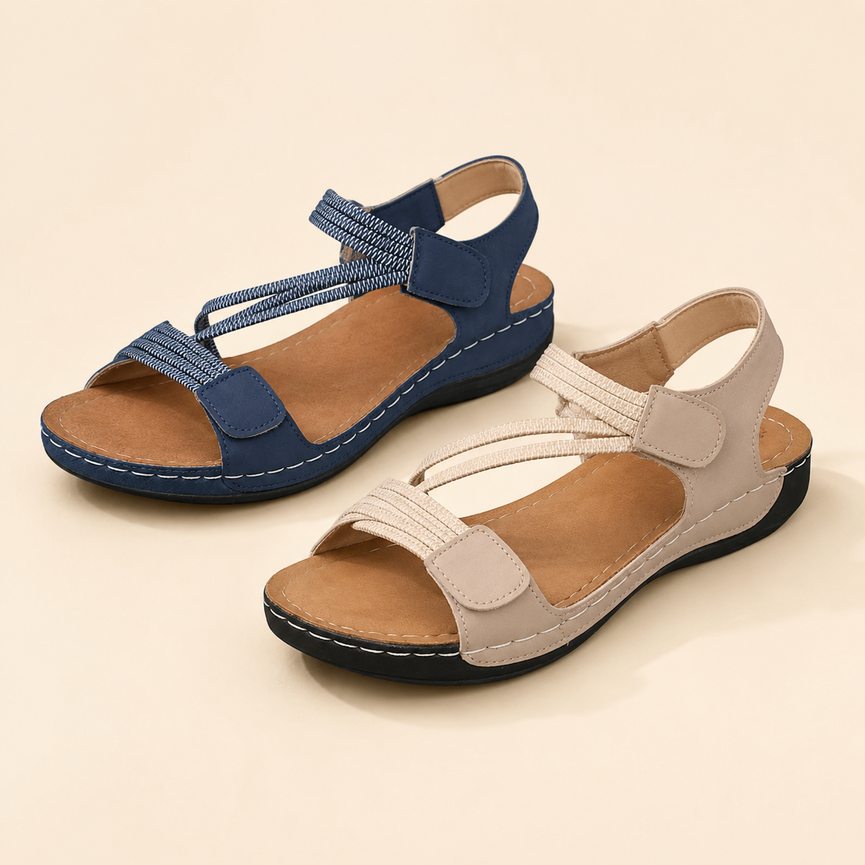 Blue & Beige
