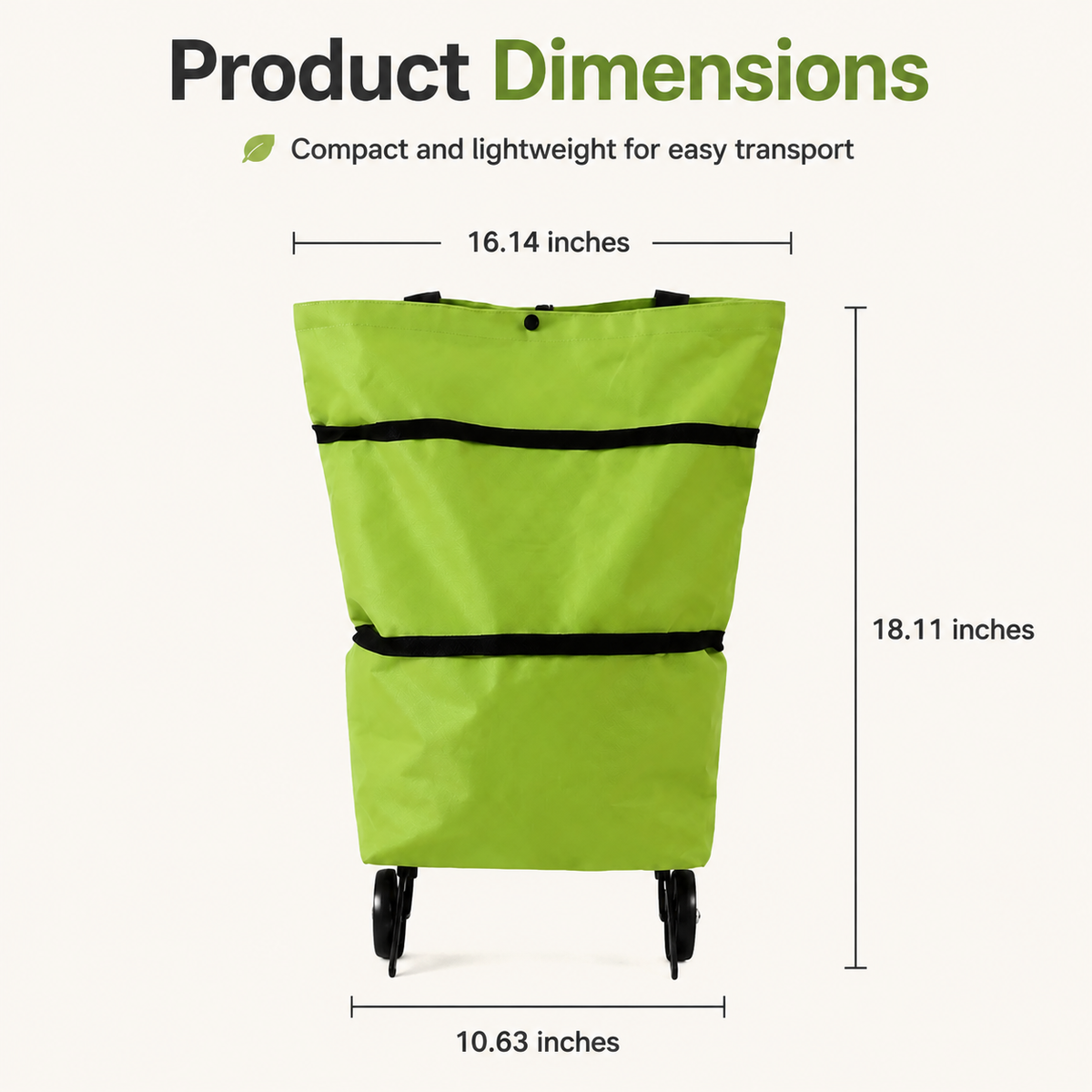 🛒 New Foldable Shopping Trolley – Waterproof, Sturdy & 2-in-1 Carry Bag Design!
