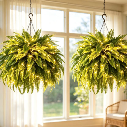 Last Day 49% OFF💛Glowing Boston Ferns with Lights – 🌿 Zero Watering, Zero Maintenance