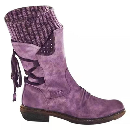 🔥 LETZTER TAG – 80 % RABATT 🔥 Damen Winterstiefel mit orthopädischer Unterstützung, Schleifendetail & warmer Wollfütterung