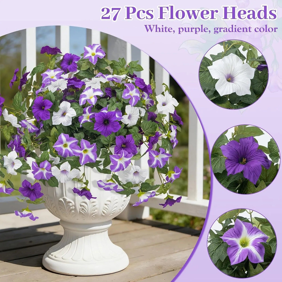 Last Day 49% OFF🔥 Fade-Proof, UV-Resistant Artificial Petunias – Vibrant, Colorfast Outdoor Flowers for Patio & Garden