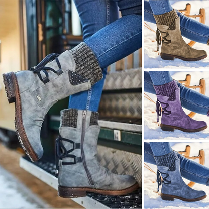 🔥 LETZTER TAG – 80 % RABATT 🔥 Damen Winterstiefel mit orthopädischer Unterstützung, Schleifendetail & warmer Wollfütterung