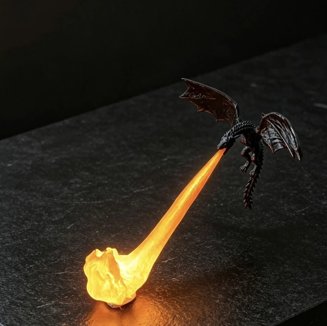 🔥 Last Day 49% OFF – 👻✨Dragon Breath Flame Night Light Decor
