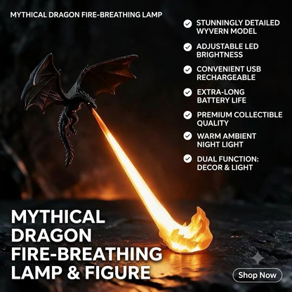 🔥 Last Day 49% OFF – 👻✨Dragon Breath Flame Night Light Decor