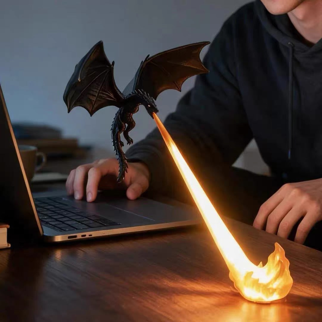 🔥 Last Day 49% OFF – 👻✨Dragon Breath Flame Night Light Decor