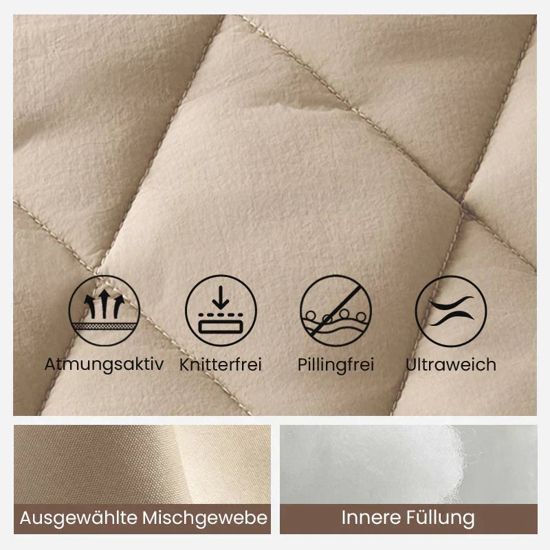 🔥Letzter Tag: 60% Rabatt! ⏰🧥Gestrickte Patchwork-Pufferjacke für Damen🎁